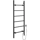 Sapho Barbo Elektrische handdoekradiator, vierkant, 60x160cm, 160W, mat zwart