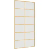 vidaXL Schuifdeur 102,5x205 cm mat ESG-glas en aluminium goudkleurig