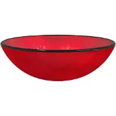vidaXL Wasbak 42x14 cm gehard glas rood
