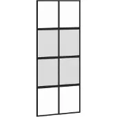 vidaXL Schuifdeur 90x205 cm gehard glas en aluminium zwart