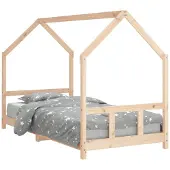 vidaXL Kinderbedframe 90x200 cm massief grenenhout