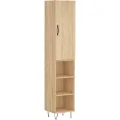 vidaXL Hoge kast 34,5x34x180 cm bewerkt hout sonoma eikenkleurig