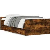 vidaXL Bedframe met lades gerookt eikenkleurig 90x200 cm