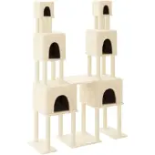 vidaXL Kattenmeubel met sisal krabpalen 199 cm crèmekleurig
