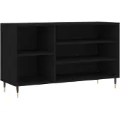 vidaXL Schoenenkast 102x36x60 cm bewerkt hout zwart
