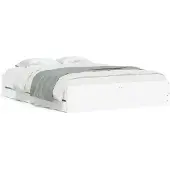 vidaXL Bedframe met lades, wit, 150x200 cm, houtvezel