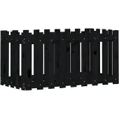 vidaXL Plantenbak verhoogd hekontwerp 100x50x50 cm grenenhout zwart