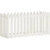 vidaXL Plantenbak verhoogd hekontwerp 150x50x70 cm grenenhout wit