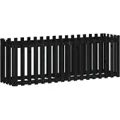 vidaXL Plantenbak verhoogd hekontwerp 200x50x70 cm grenenhout zwart