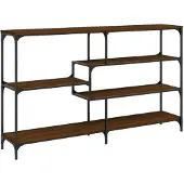 vidaXL Wandtafel 160x32x95 cm bewerkt hout bruin eikenkleur