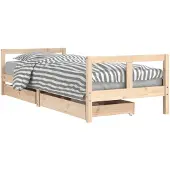 vidaXL Kinderbedframe met lades 80x200 cm massief grenenhout