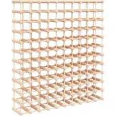 vidaXL Wijnrek voor 120 flessen 112,5x23x123,5cm massief grenenhout
