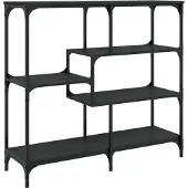 vidaXL Wandtafel 103x32x95 cm bewerkt hout zwart