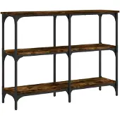 vidaXL Wandtafel 100x29x75 cm bewerkt hout gerookt eikenkleurig