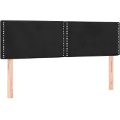 vidaXL Hoofdborden 144x5x78/88 cm fluweel zwart