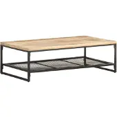 vidaXL Salontafel 110x60x35 cm massief mangohout
