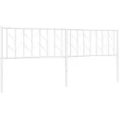 vidaXL Vervangend hoofdbord 200 cm metaal wit
