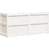 vidaXL Plantenbak 150x50x70 cm massief grenenhout wit