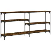 vidaXL Wandtafel 160x29x75 cm bewerkt hout gerookt eikenkleurig