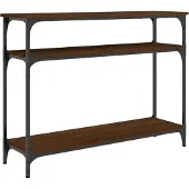 vidaXL Wandtafel 100x29x75 cm bewerkt hout bruin eikenkleur