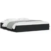 vidaXL Bedframe met lades bewerkt hout zwart 180x200 cm
