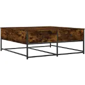 vidaXL Salontafel 100x99x40 cm bewerkt hout gerookt eikenkleurig