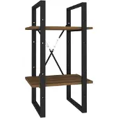 vidaXL Boekenkast 2-laags 40x30x70 cm bewerkt hout bruin eikenkleur
