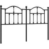 vidaXL Vervangend hoofdbord 135 cm metaal zwart