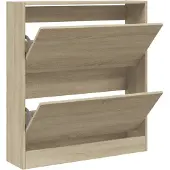 vidaXL Schoenenkast 80x21x87,5 cm bewerkt hout sonoma eikenkleurig