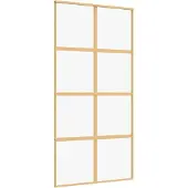 vidaXL Schuifdeur 102,5x205 cm helder ESG-glas en aluminium goudkleur