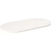 vidaXL Tafelblad ovaal 90x45x2,5 cm massief grenenhout wit