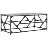 vidaXL Salontafel 100x50x40 cm bewerkt hout grijs sonoma eikenkleurig
