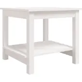vidaXL Salontafel 50x50x45 cm massief grenenhout wit