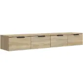 vidaXL Wandkasten 2 st 68x30x20 cm bewerkt hout gerookt eiken