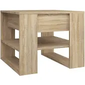 vidaXL Salontafel 55,5x55x45 cm bewerkt hout sonoma eikenkleurig