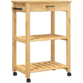 vidaXL Keukentrolley MONZA 60x40x88,5 cm massief grenenhout