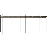 vidaXL Pergola met schuifdak, taupe, 589x292x230 cm
