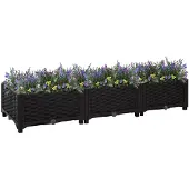 vidaXL Plantenbak verhoogd 120x40x23 cm polypropyleen