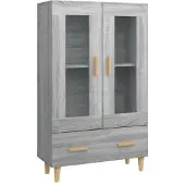 vidaXL Hoge kast 70x31x115 cm bewerkt hout grijs sonoma eikenkleurig