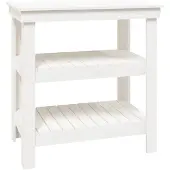 vidaXL Werkbank 78,5x50x80 cm massief grenenhout wit