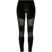 Urban Classics Dames/Dames Tech Velvet Mesh Legging (Zwart)