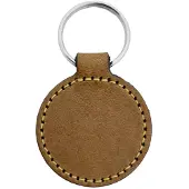 Combicraft Blanco leren sleutelhanger rond 45mm - 10 stuks