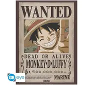 Abystyle One piece poster - Luffy wanted poster - One piece anime - One piece poster - Luffy One piece - 42 x 29 cm