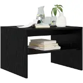 vidaXL Salontafel Zwart Eiken 60 x 50 x 40 cm Bewerkt hout