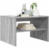 vidaXL Salontafel Grijs Sonoma 60 x 50 x 40 cm Bewerkt hout