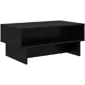 vidaXL Salontafel Zwart Eiken 80 x 46 x 35 cm Bewerkt hout