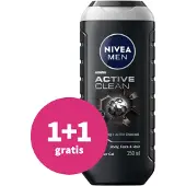 Nivea 1+1 gratis: Douchegel Active Clean 250 ml