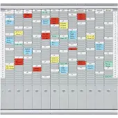 Franken T-kaart jaarplanner, 81,9 x 78 cm, 12 dragers + 2 index, 35 sleuven, PV-SET4