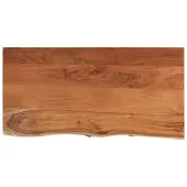 vidaXL Tafelblad rechthoekig natuurlijke rand 80x40x2,5 cm acaciahout