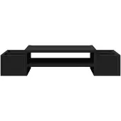 vidaXL Monitorstandaard met opbergruimte 70x27x15 cm hout zwart